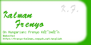 kalman frenyo business card